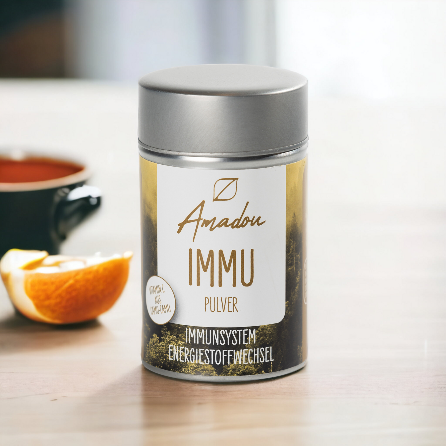 Amadou IMMU Vitalpilz Pulver mit natürlichem Vitamin C