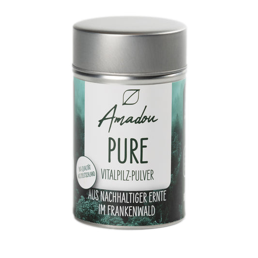 Amadou PURE Bio Zunderschwamm Pulver Dose mit 42% Beta-Glucanen