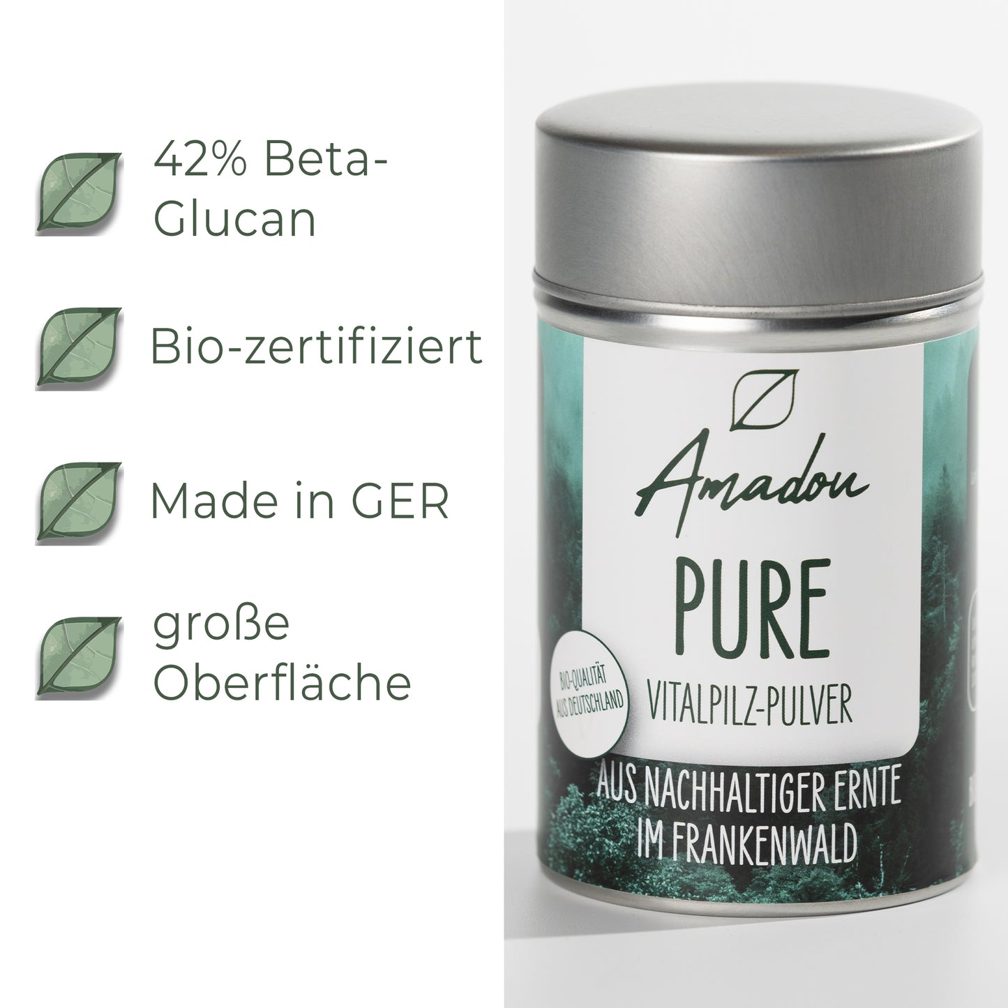 Amadou PURE Bio Zunderschwamm Pulver Eigenschaften