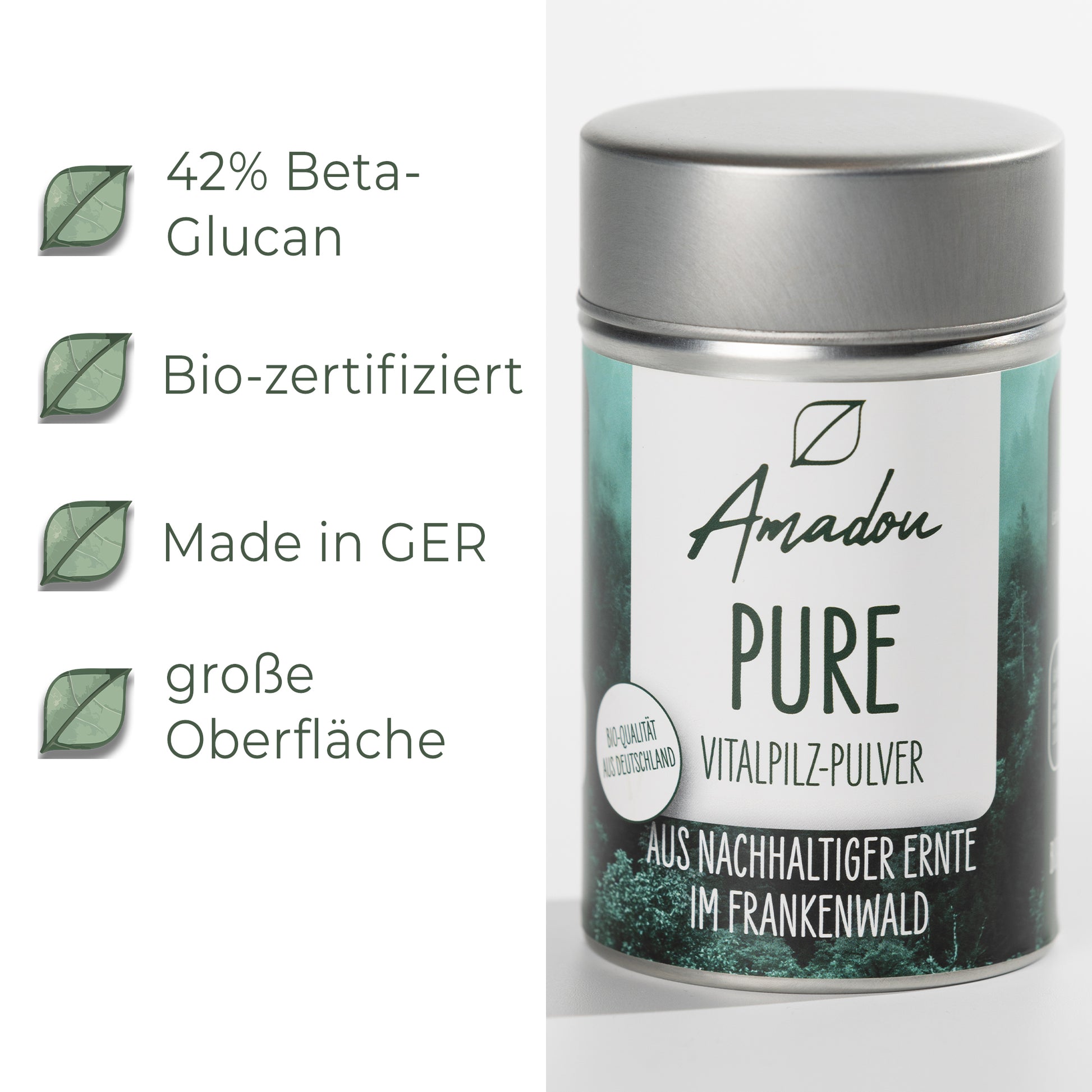 Amadou PURE Bio Zunderschwamm Pulver Eigenschaften